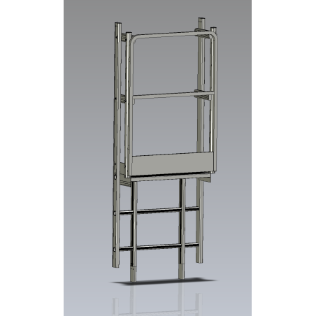 Echelle à crinoline 9000mm avec la sortie large 770mm NF E85-016