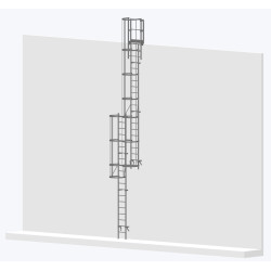 Echelle à crinoline 9000mm avec la sortie large 770mm NF E85-016
