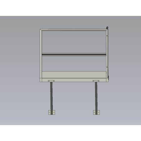Palier 700x1500 avec garde-corps et bracons - Plateforme échelle à crinoline