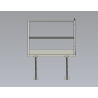 Palier 700x1500 avec garde-corps et bracons - Plateforme échelle à crinoline
