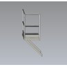 Palier 700x1500 avec garde-corps et bracons - Plateforme échelle à crinoline