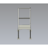 Palier P800xL700 avec garde-corps et console - Accès sécurisé échelle à crinoline
