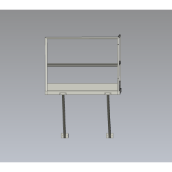 Palier avec garde-corps et bracons - Plateforme échelle à crinoline