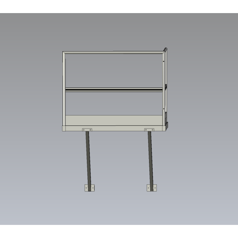 Palier avec garde-corps et bracons - Plateforme échelle à crinoline Palier avec garde-corps et bracons - Plateforme échelle à crinoline