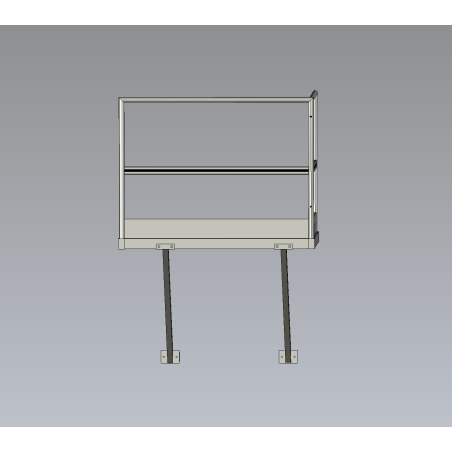 Palier avec garde-corps et bracons - Plateforme échelle à crinoline