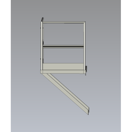 Palier avec garde-corps et bracons - Plateforme échelle à crinoline
