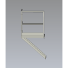 Palier avec garde-corps et bracons - Plateforme échelle à crinoline