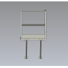Palier 700x1000 avec garde-corps et bracons - Plateforme échelle à crinoline